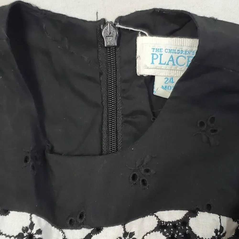 The Children's Place 24 months Girls Black/White Dress - Picture 5 of 6